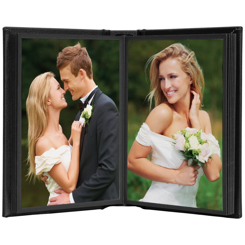 Neil Enterprises, Inc ألبوم صور جلد أسود ذاتي اللصق من نيل إنتربرايزس إنك 4" × 6" - يحمل 10 صور - Image 2